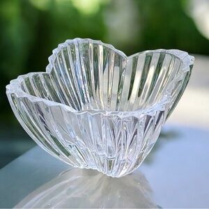Vintage Crystal Glassware Mikasa Lydia Tulip Dish Elegant Home Decor Clear Glass